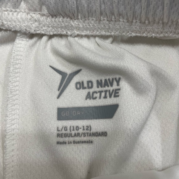 🐝 Old Navy Active Wear • 2 for 1 Shorts • Boy’s Size Large • White & Grey - Picture 4 of 7